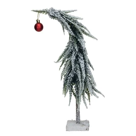 Faux Evergreen Tree with Red Ball Ornament