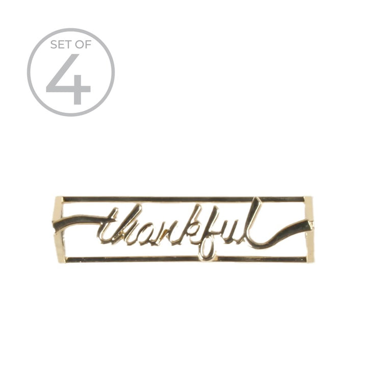 Gold Thankful Napkin Ring (SetOf4)