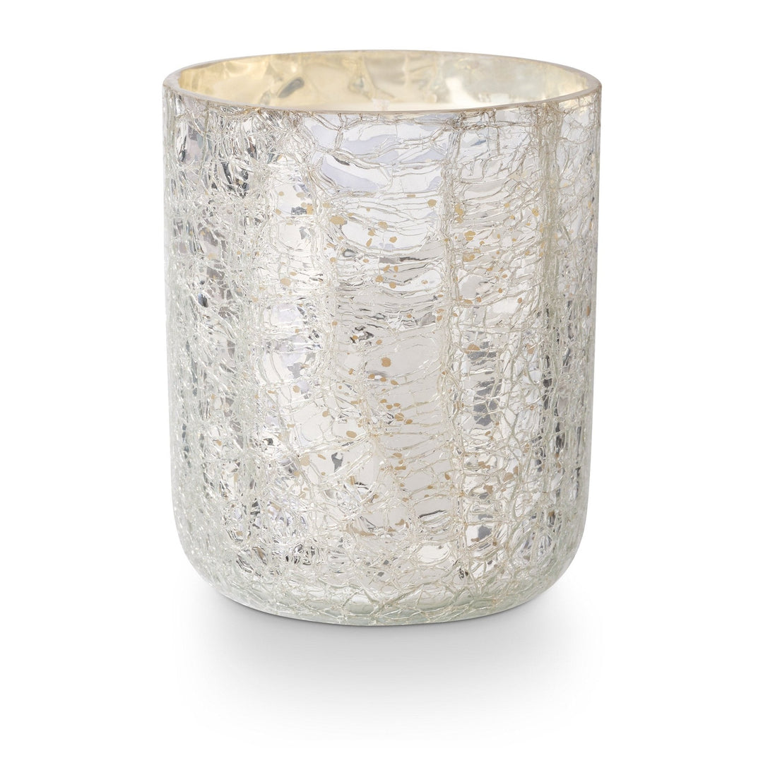 Balsam and Cedar Boxed Crackle Glass Candle