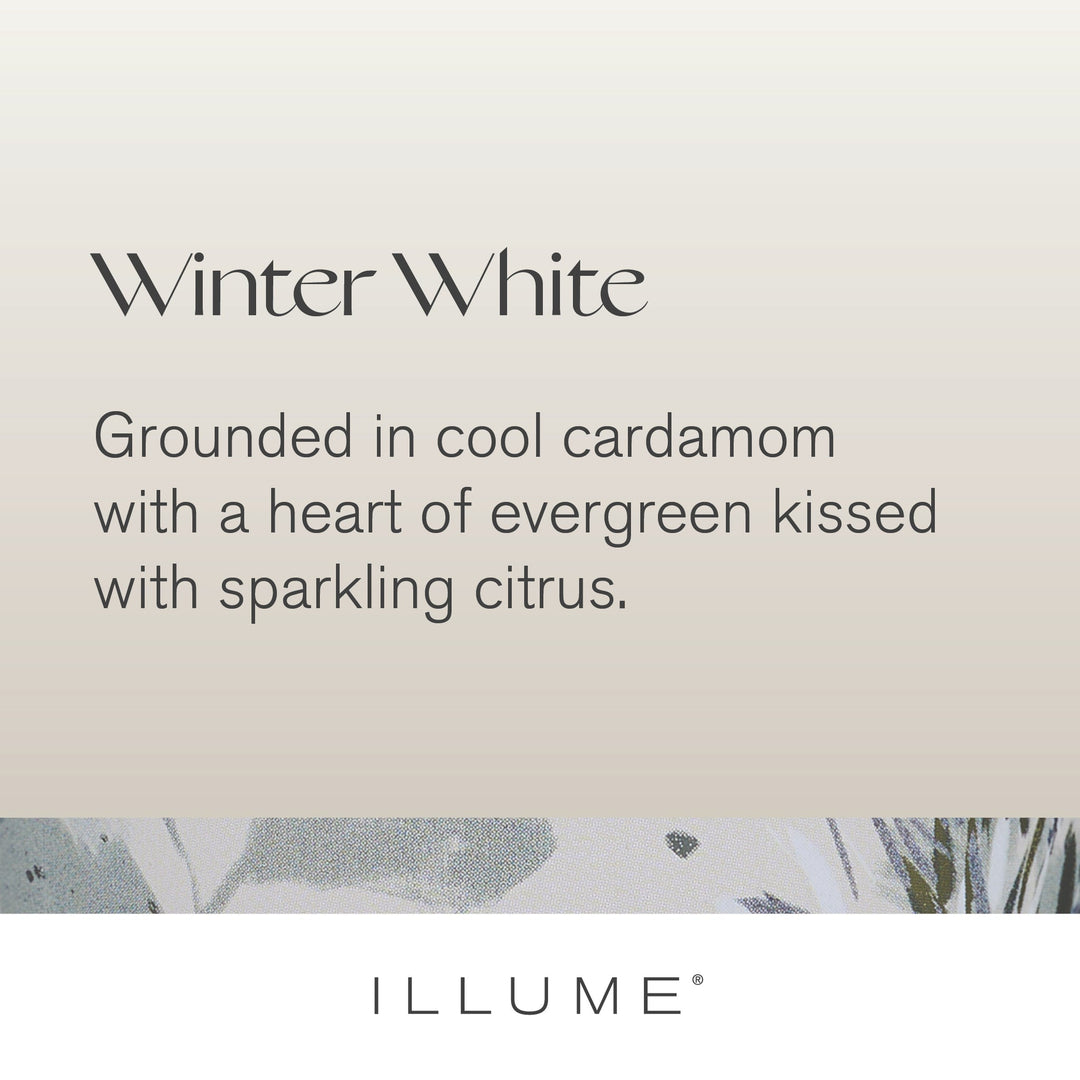 Winter White Radiant Glass Candle