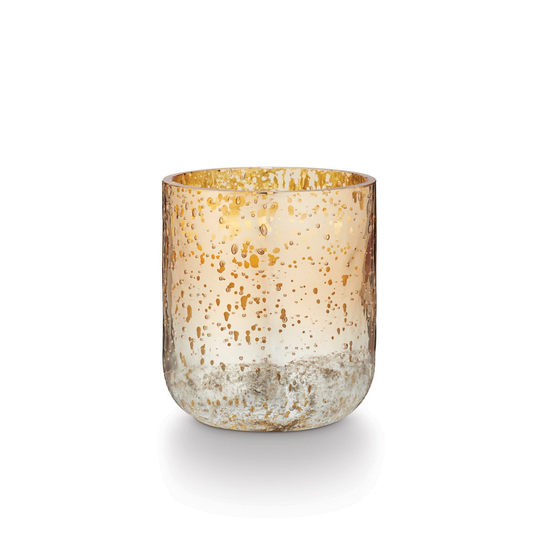 Winter White Radiant Glass Candle