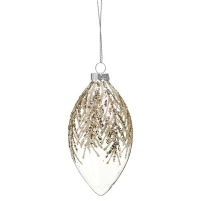 Mini Leaves Glass Ornament