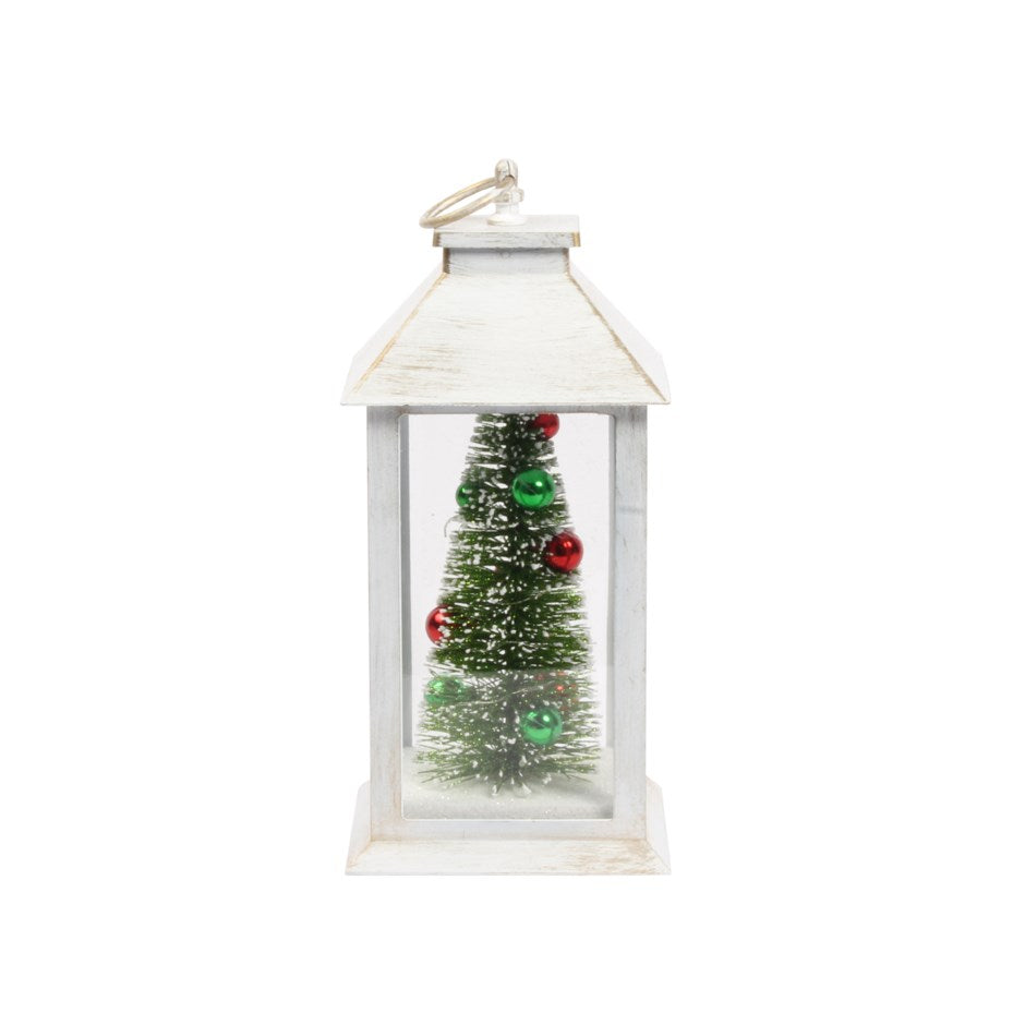 LED Tree Lantern Ornament White