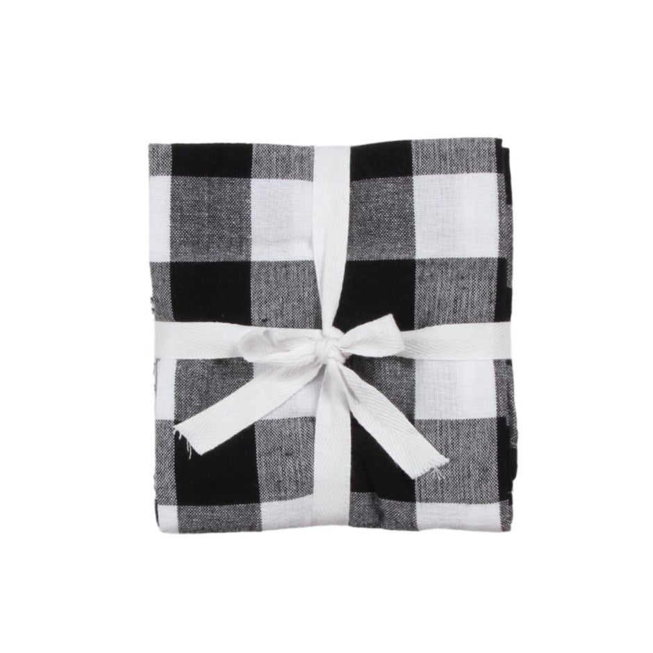 Tea Towel Multi Stripe Black (SetOf5)