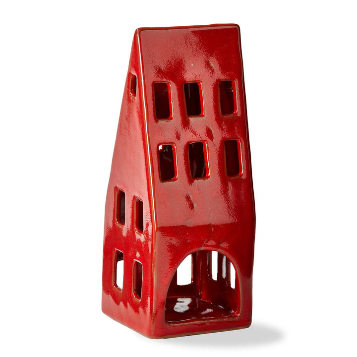 House Tealight Holder Red