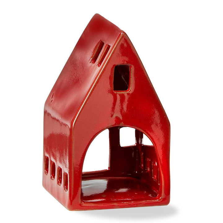 House Tealight Holder Red