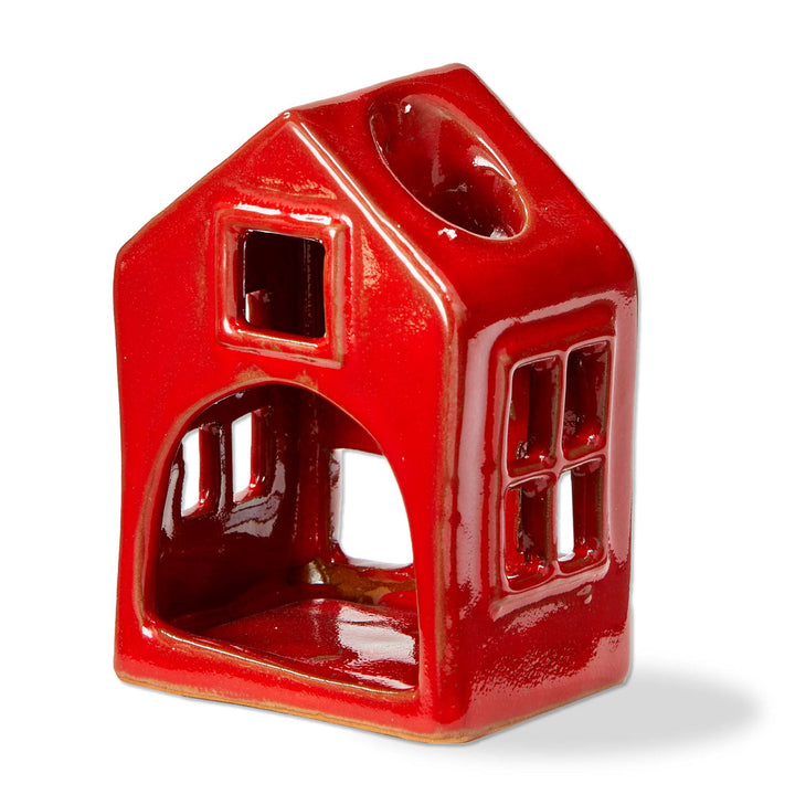 House Tealight Holder Red