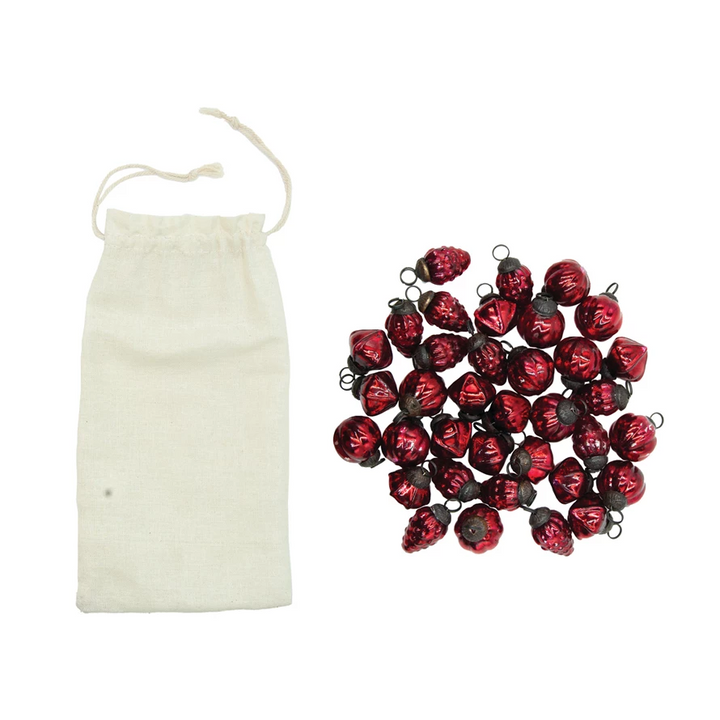 Embossed Recycled Mercury Glass Ornament (Single)