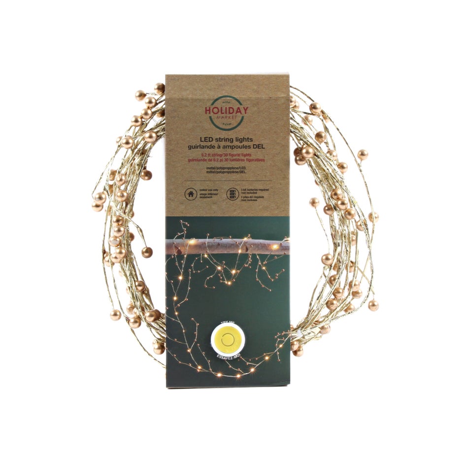 Gold Berry Led String 9.2ft