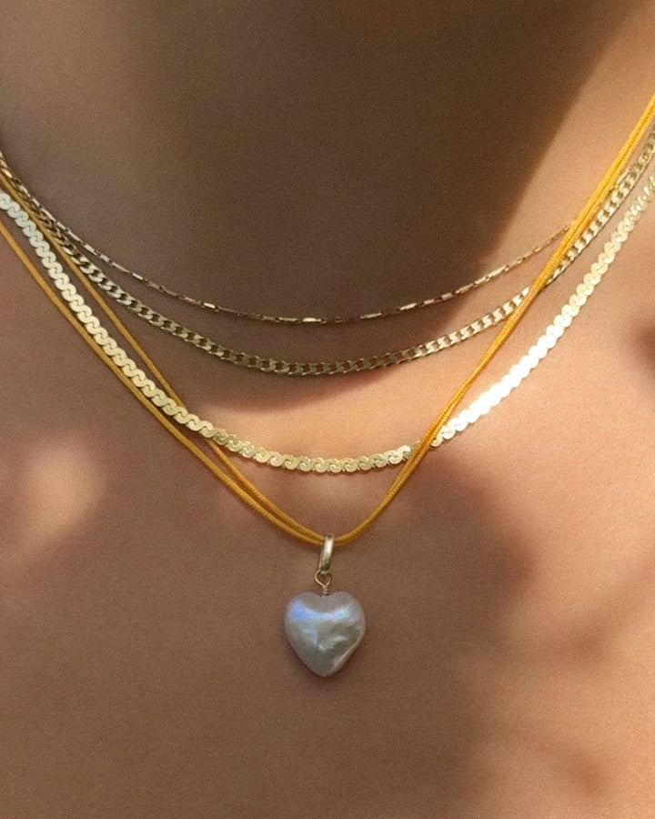 Puffy Heart Pearl Pendant