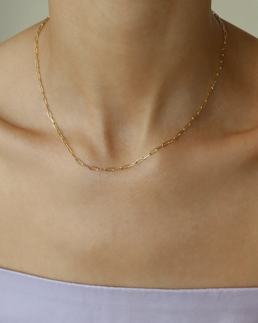 Flat Drawn Chain Necklace