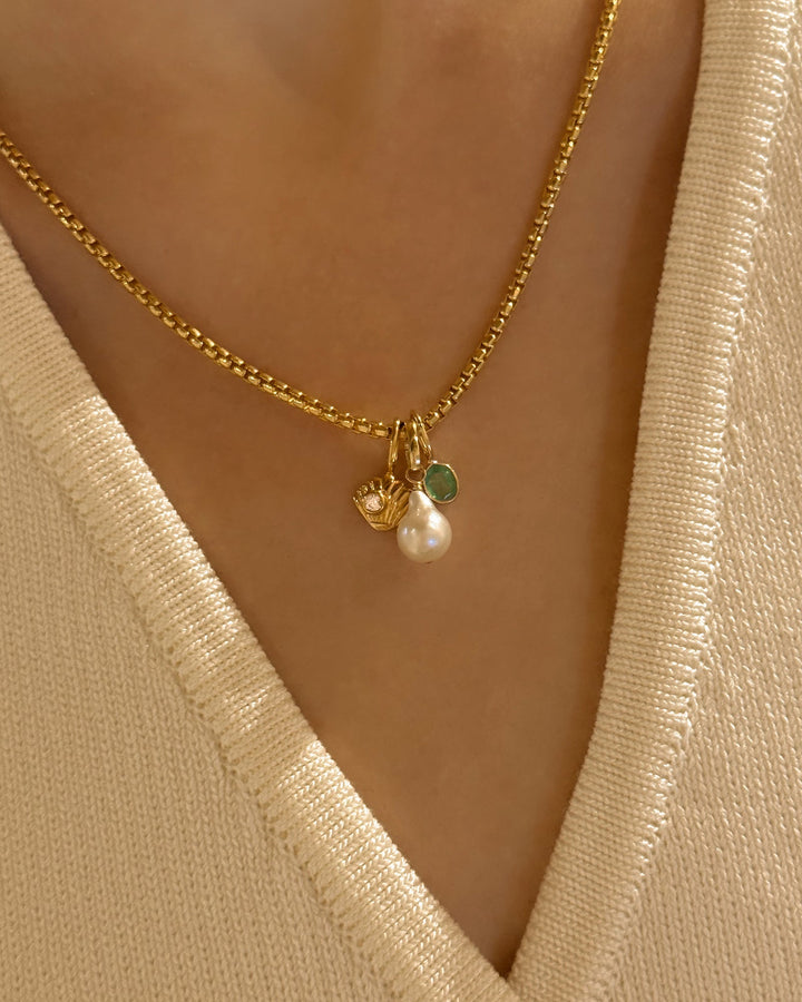 Sofia Slice Emerald Pendant