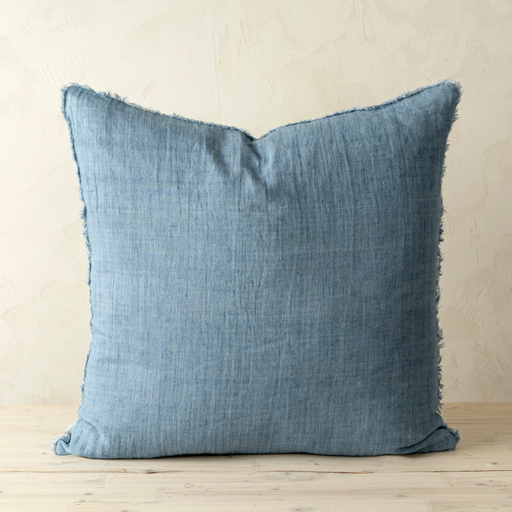 Lina Linen Pillow Arctic Blue
