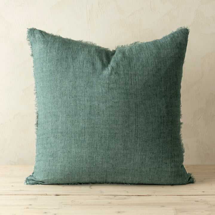 Lina Linen Pillow Celeste Green
