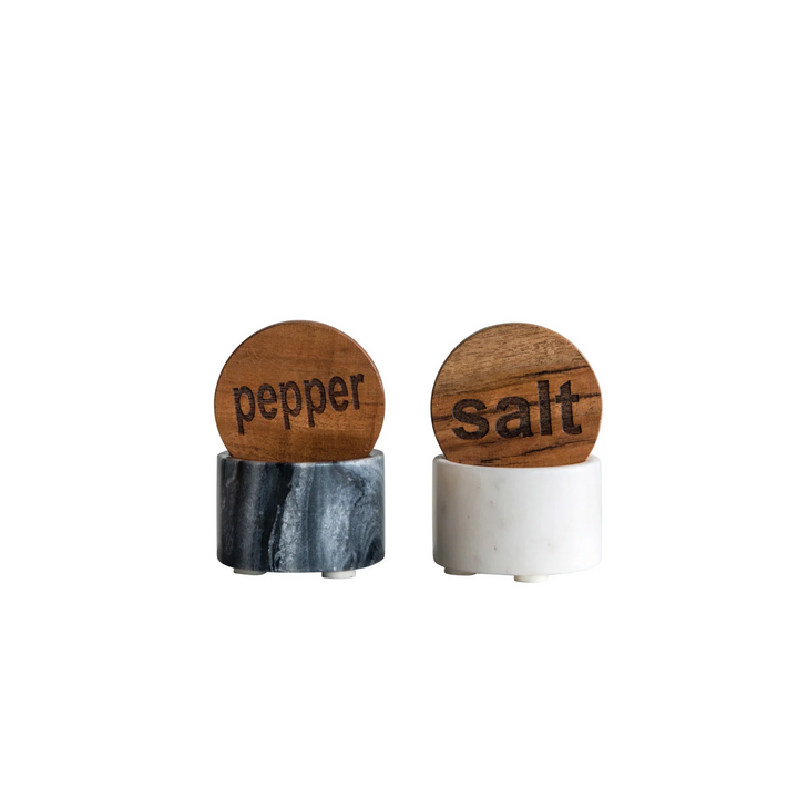 Round Marble Spice Pot