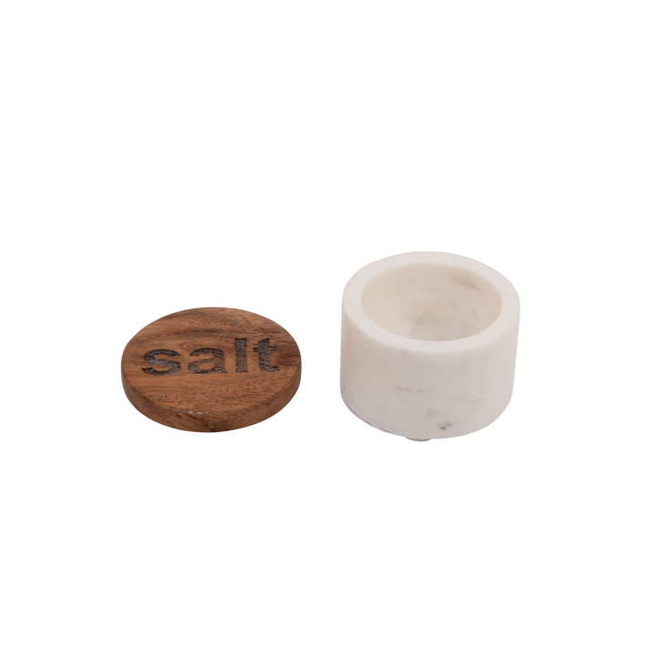 Round Marble Spice Pot