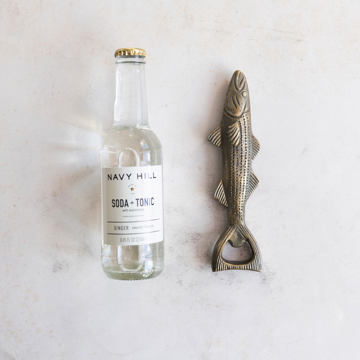 Antique Gold Fish Shaped Bottle Opener