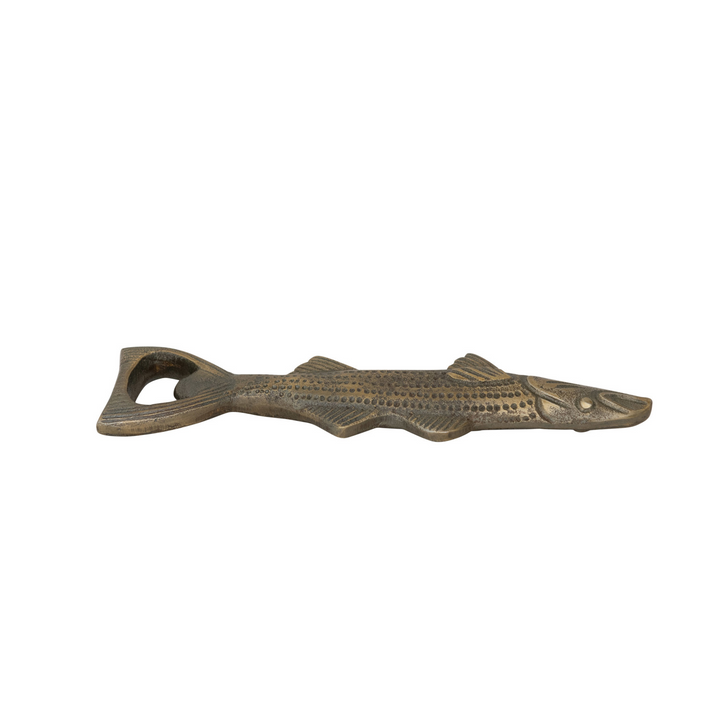 Antique Gold Fish Shaped Bottle Opener