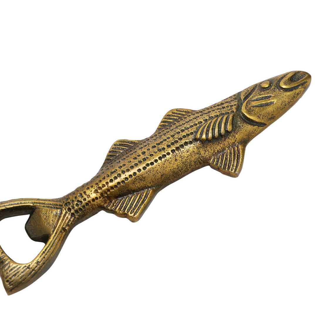 Antique Gold Fish Shaped Bottle Opener