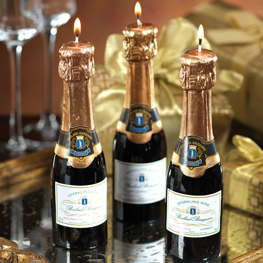 Mini Champagne Bottle Candle