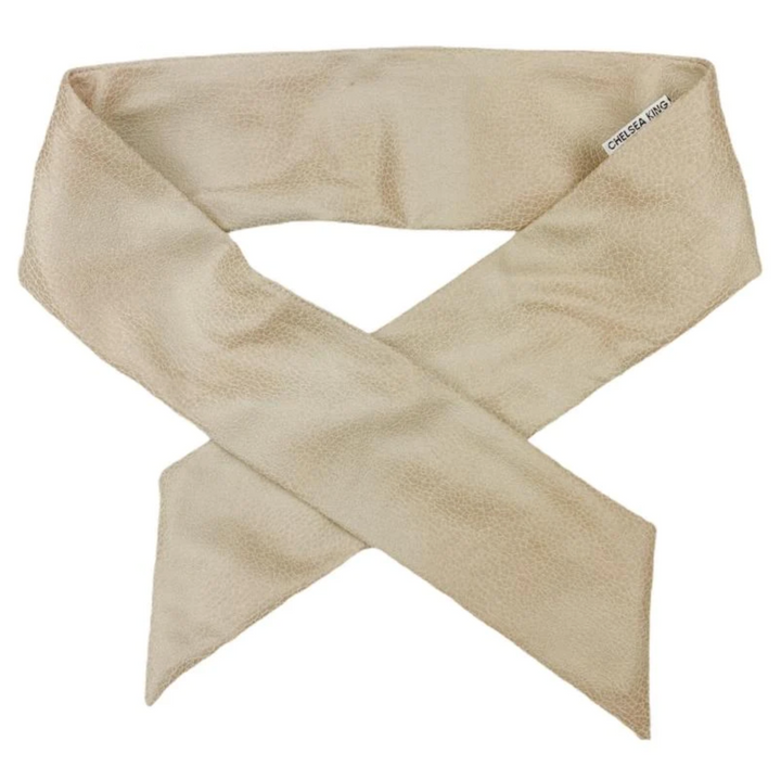 Bordeaux Faux Leather Wire Scarf