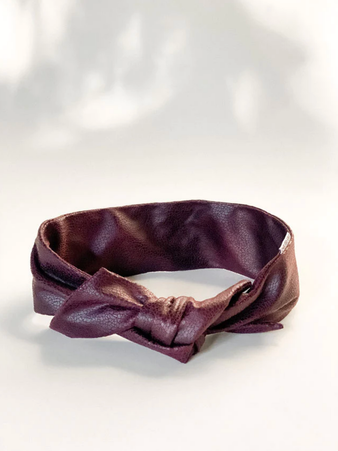 Bordeaux Faux Leather Wire Scarf