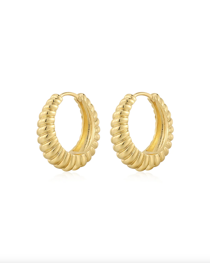 Ridged Marbella Hoops