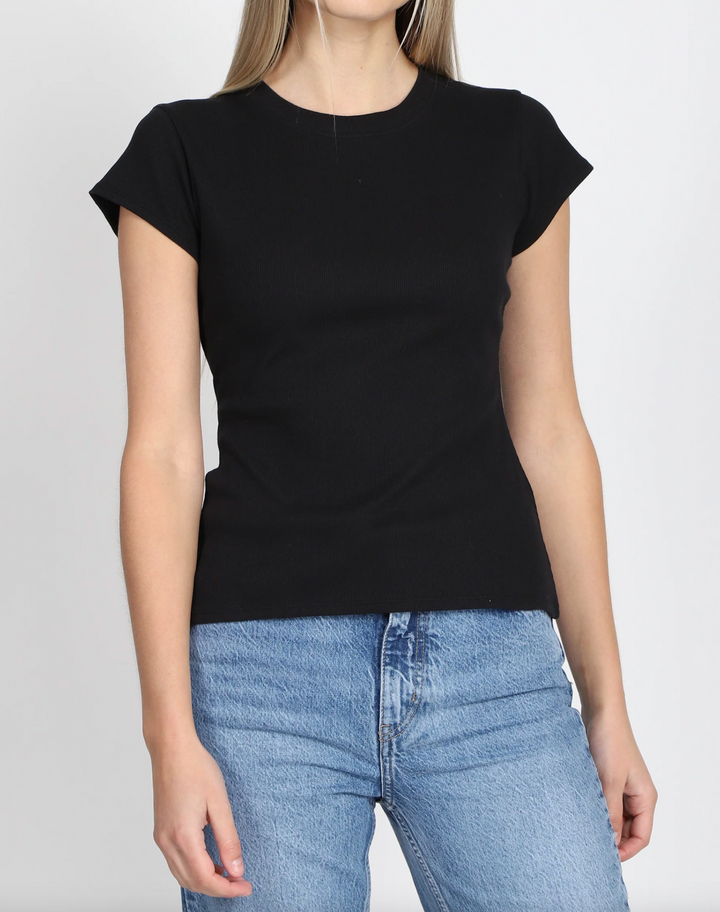 Ribbed Fitted T-Shirt