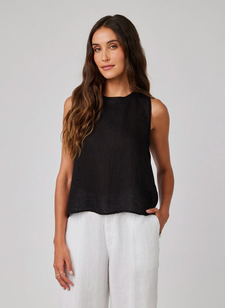 Linen Sleeveless Top