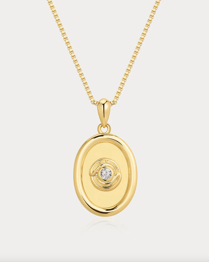 Wave Bezel Necklace