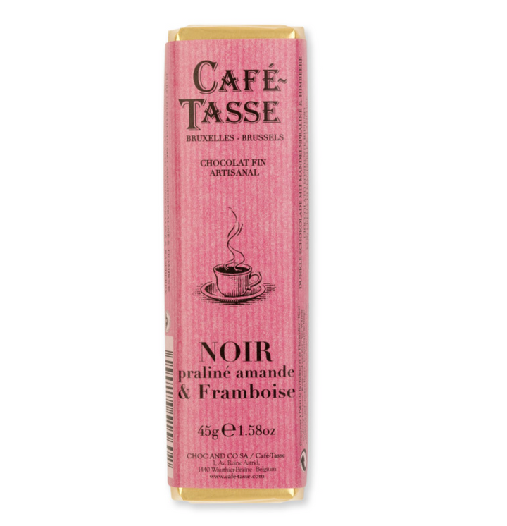 Dark chocolate bar with Almond & Raspberry