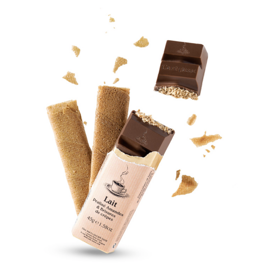 Milk chocolate bar with Almond & Crêpes