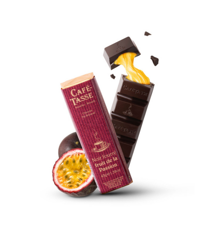Dark chocolate bar with Passion fruit