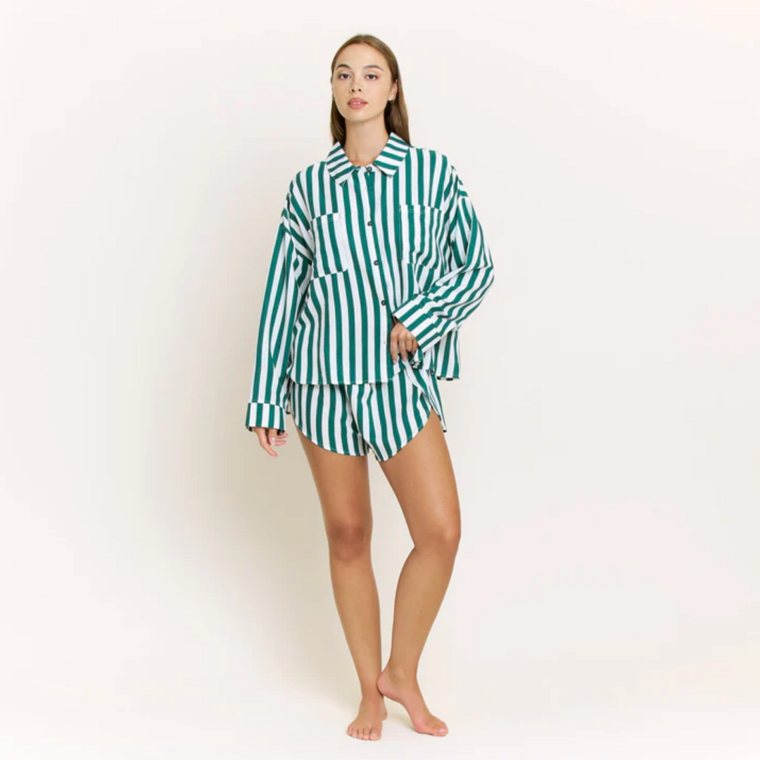 Brunch Date Long Sleeve Shortie PJ Set