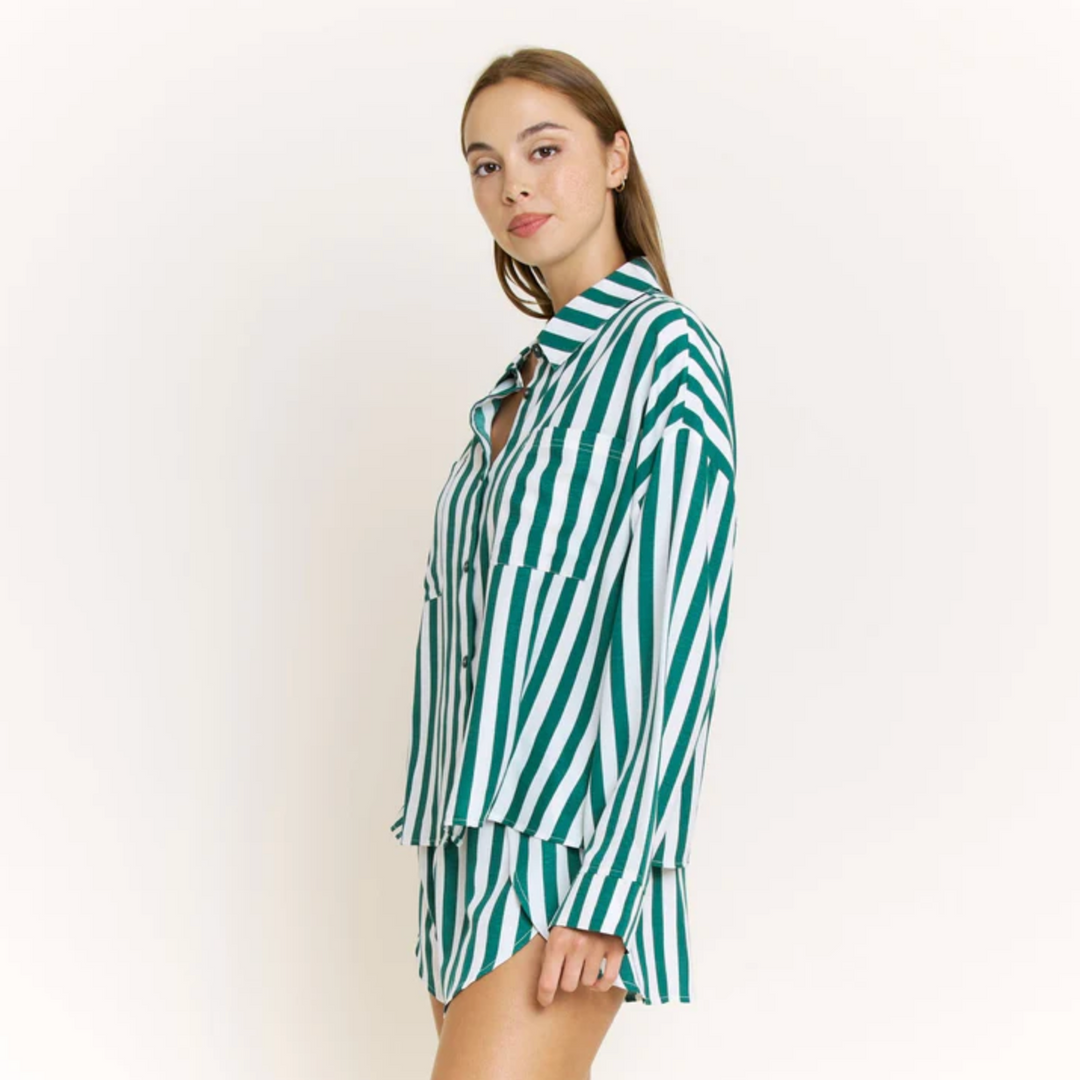 Brunch Date Long Sleeve Shortie PJ Set