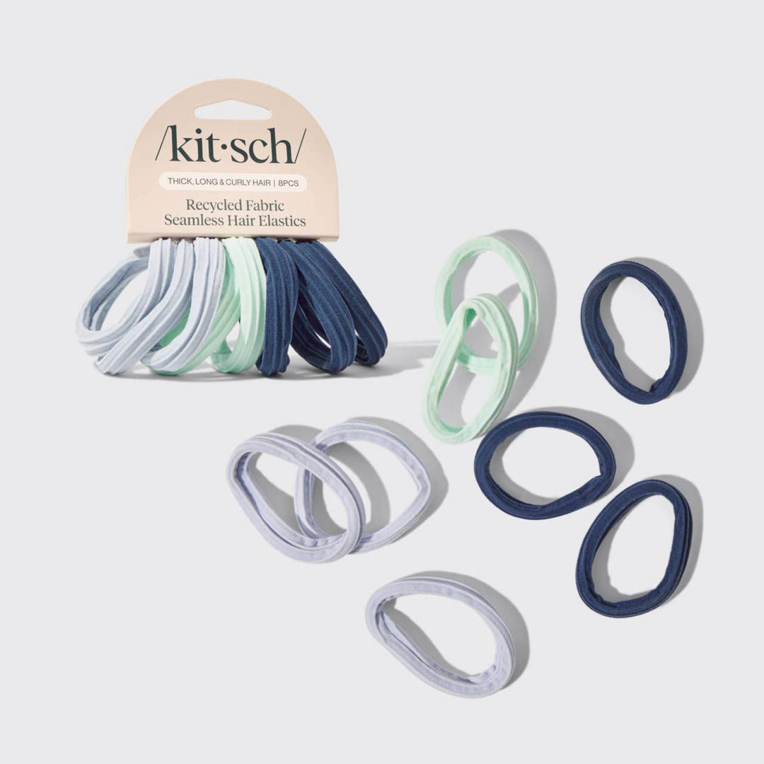 Recycled Seamless Hair Elastics 8pc Set