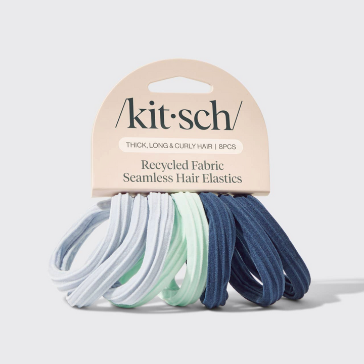 Recycled Seamless Hair Elastics 8pc Set