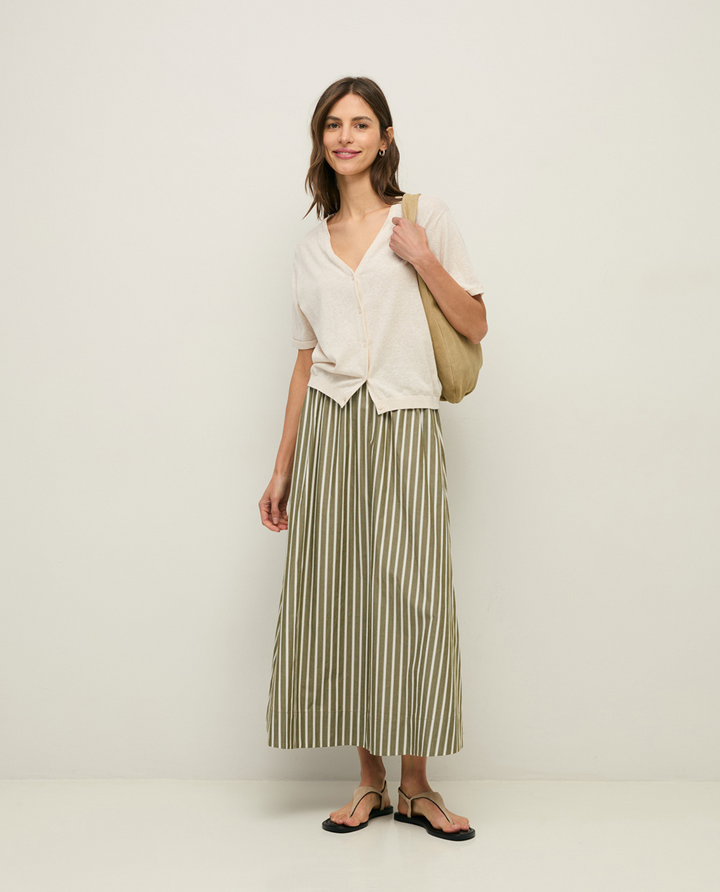 Midi Poplin Skirt