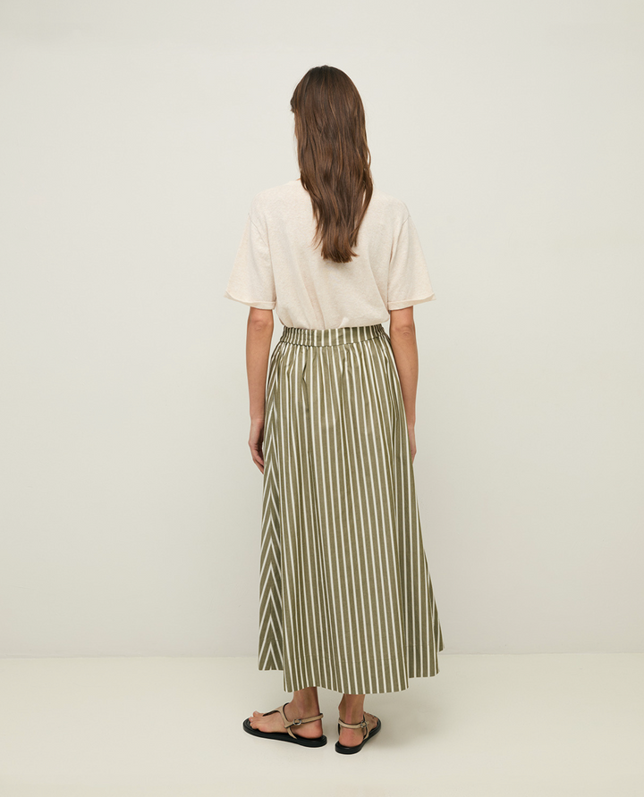 Midi Poplin Skirt