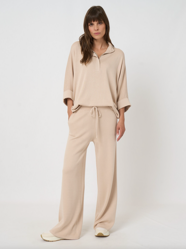 Fine Knit Wide Leg Pants