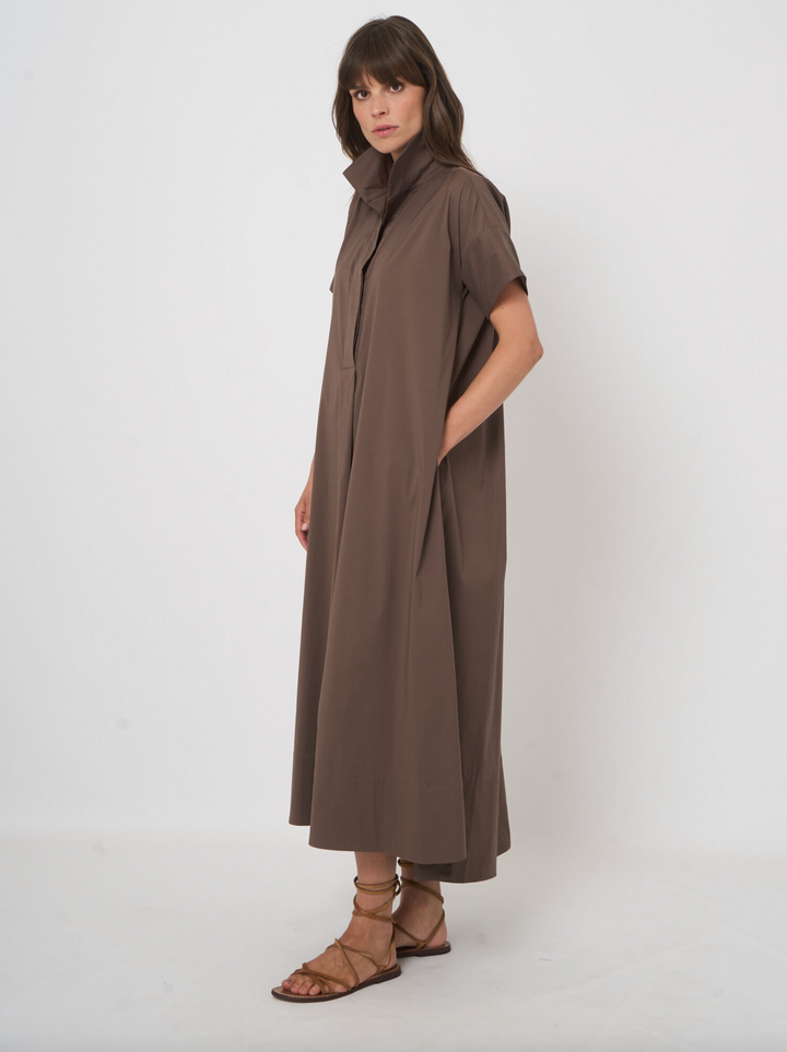 Stretch Poplin A-line Dress
