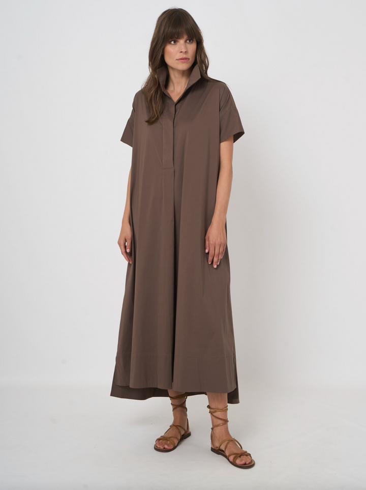 Stretch Poplin A-line Dress
