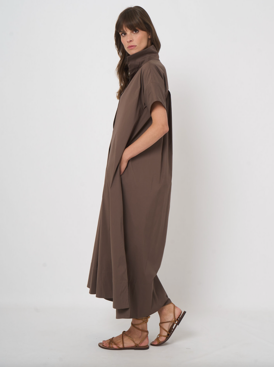 Stretch Poplin A-line Dress