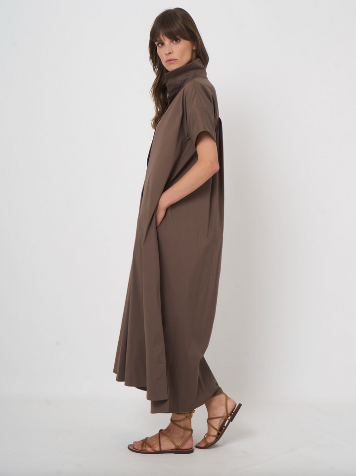 Stretch Poplin A-line Dress