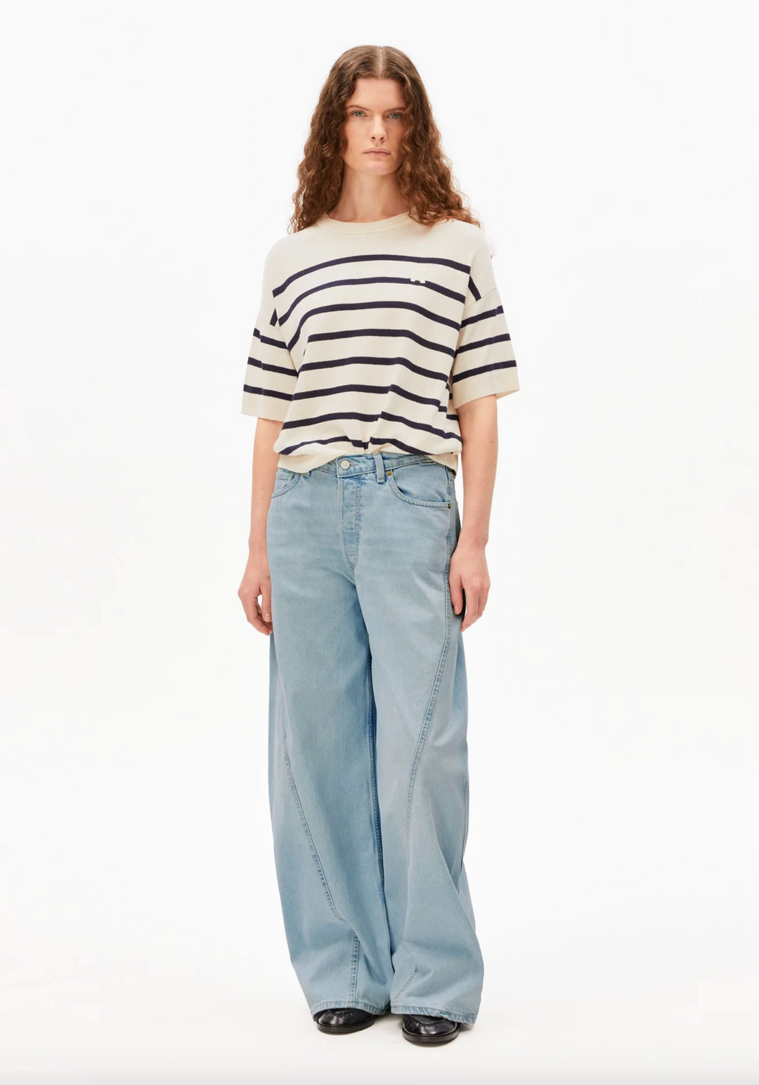 Stripe Linen Blend Sweater