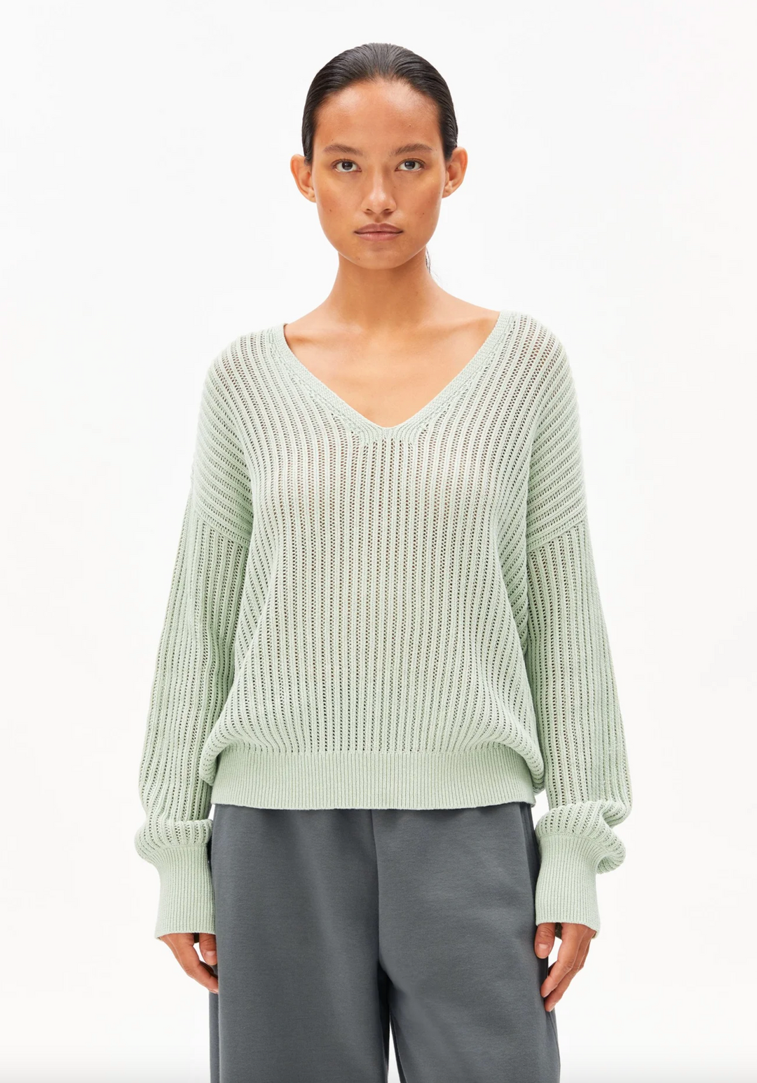 Linen Blend Knit Sweater