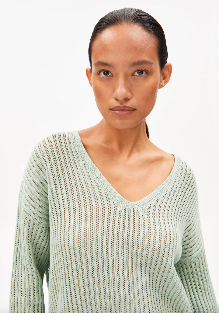 Linen Blend Knit Sweater