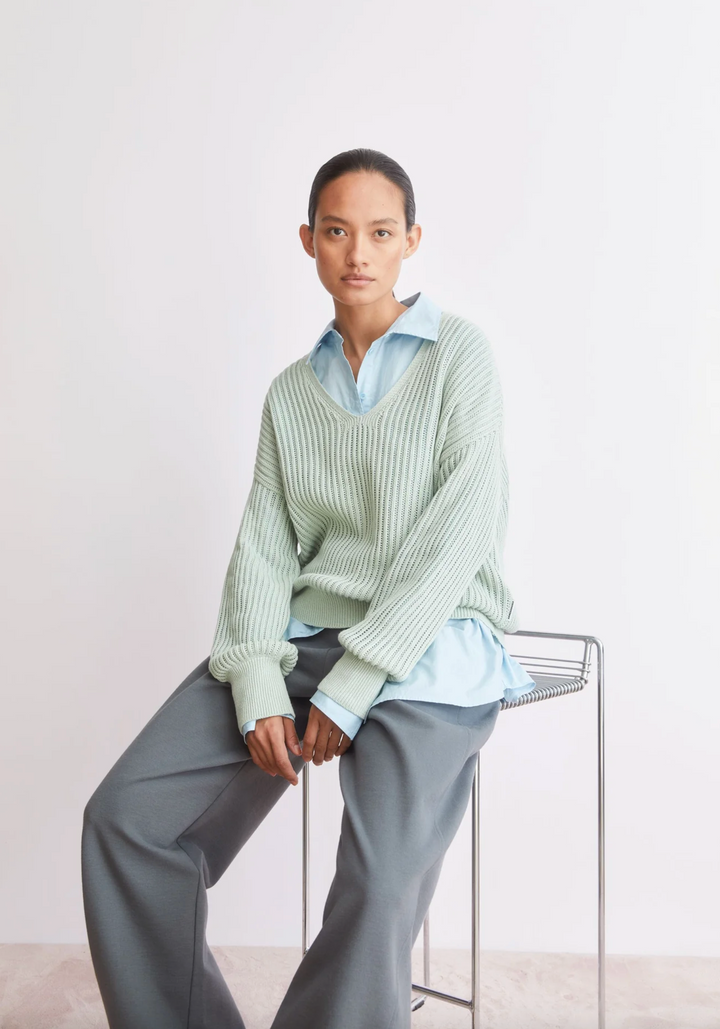 Linen Blend Knit Sweater
