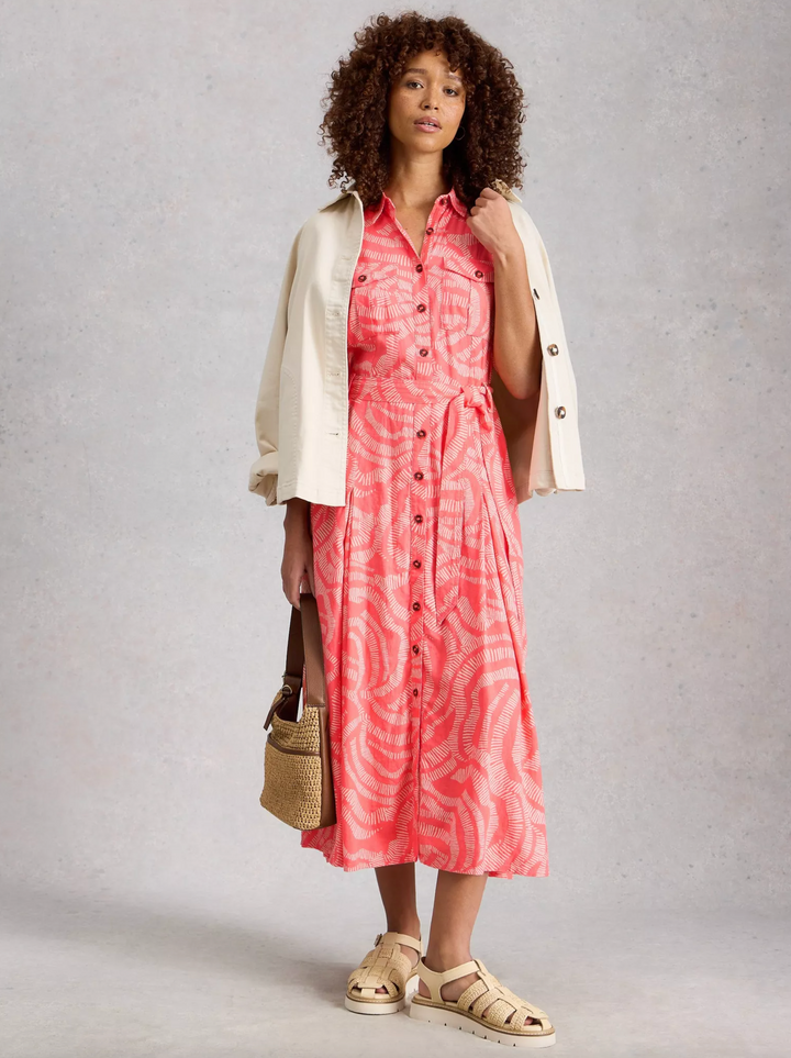 Tiff Linen Blend Shirt Dress