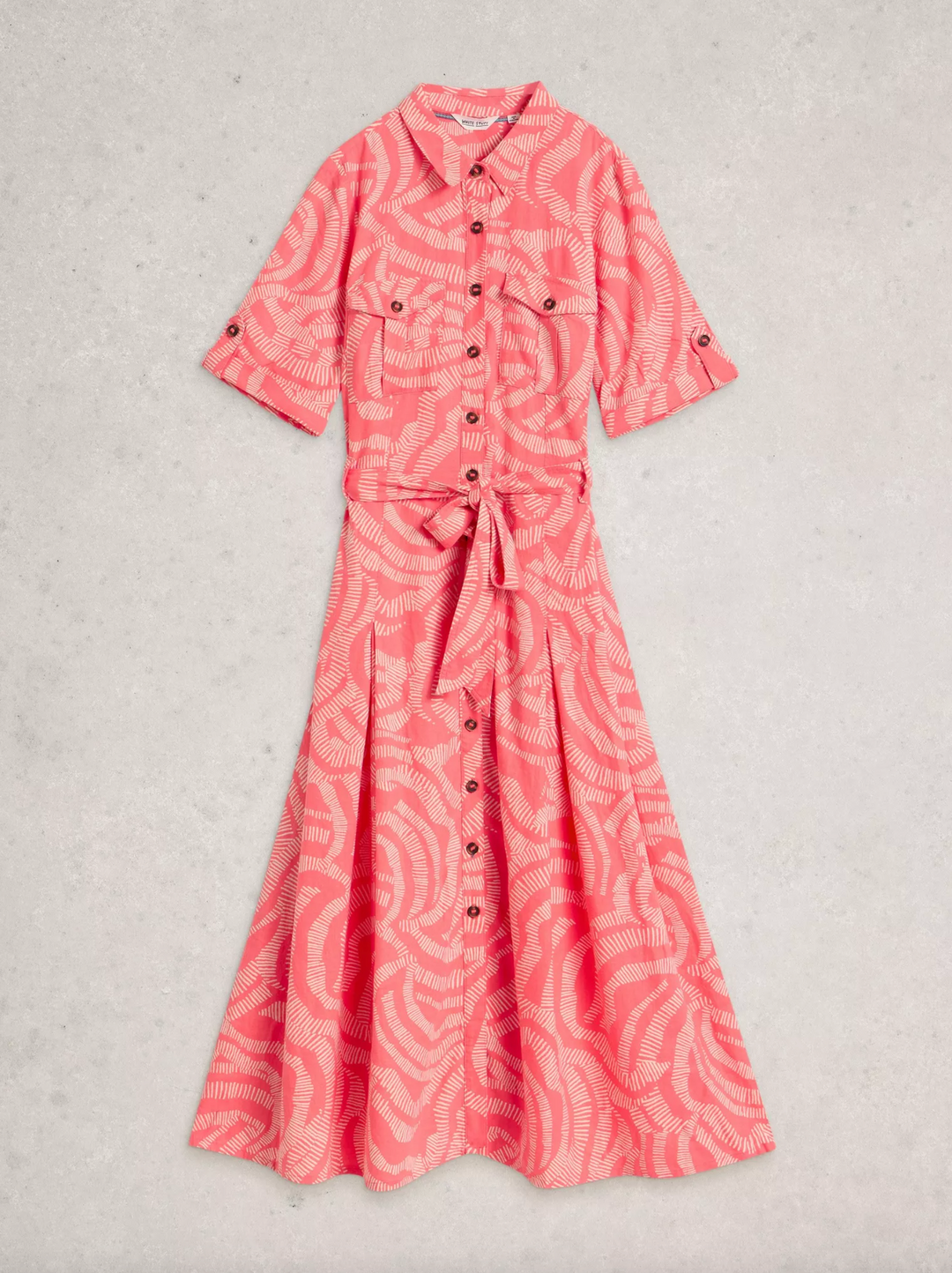 Tiff Linen Blend Shirt Dress